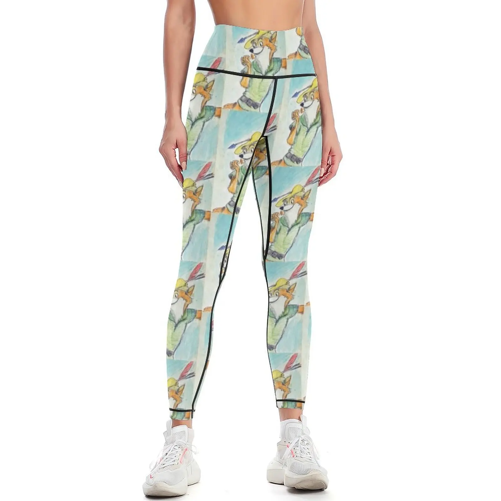 

Cartoon Robin Hood Leggings Women's trousers gym sportswear woman Sports female high waist Womens Leggings
