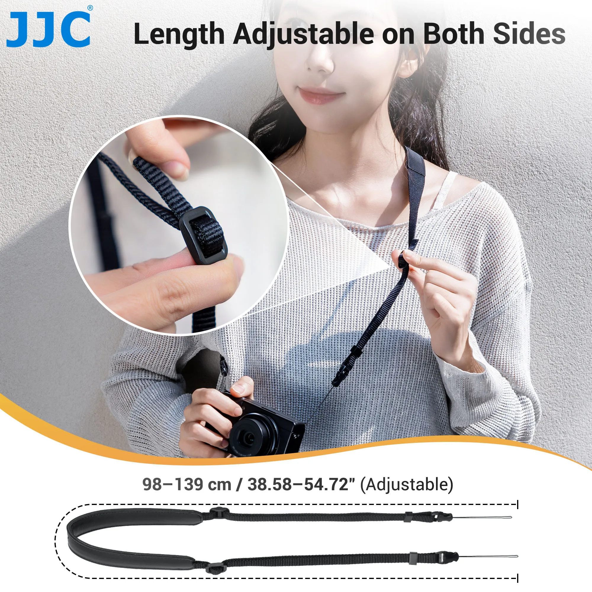 JJC Camera Neck Shoulder Strap for Ricoh GR IV GRIV GR4 HDF Monochrome GR IIIx GR III GR II GR3x GR3 Sony ZV-1 RX100 VII IV VI view 6
