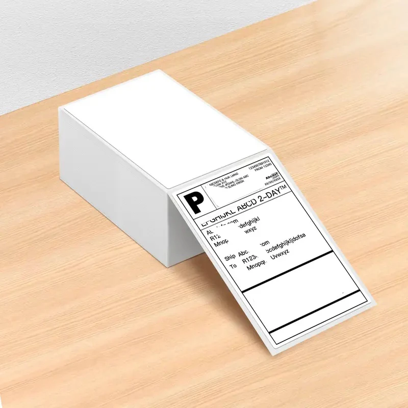 4*6 Inch Shipping Thermal Label 500 Sheets Per Stacked Thermal Label Adhesive Stickers Thermal Postage BPA Free For D100 D200