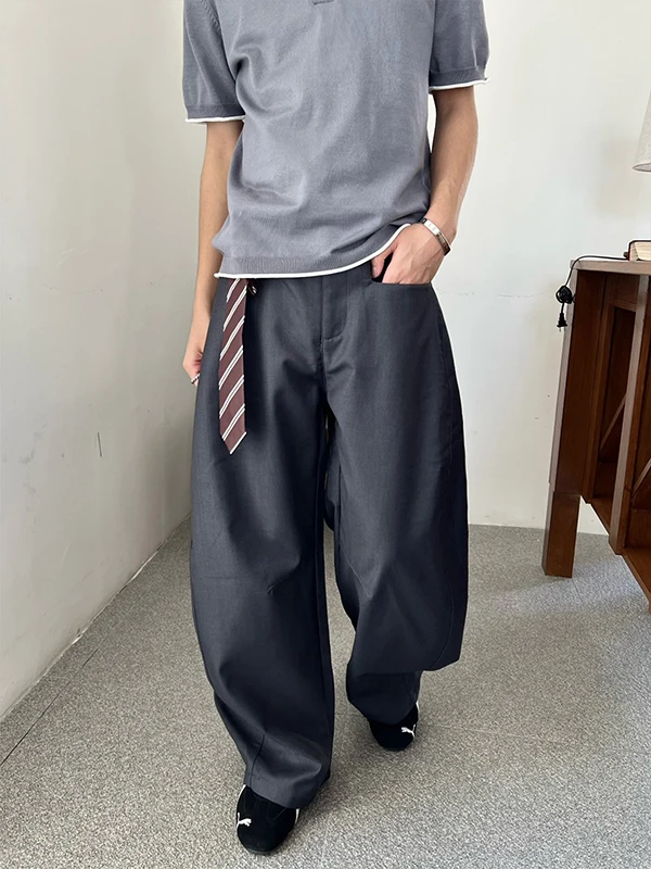 

American Casual Design Sense Wide Leg Pants Men Women Sle Loose Drapey Knife Trousers Casual Long Pants Straight Leg