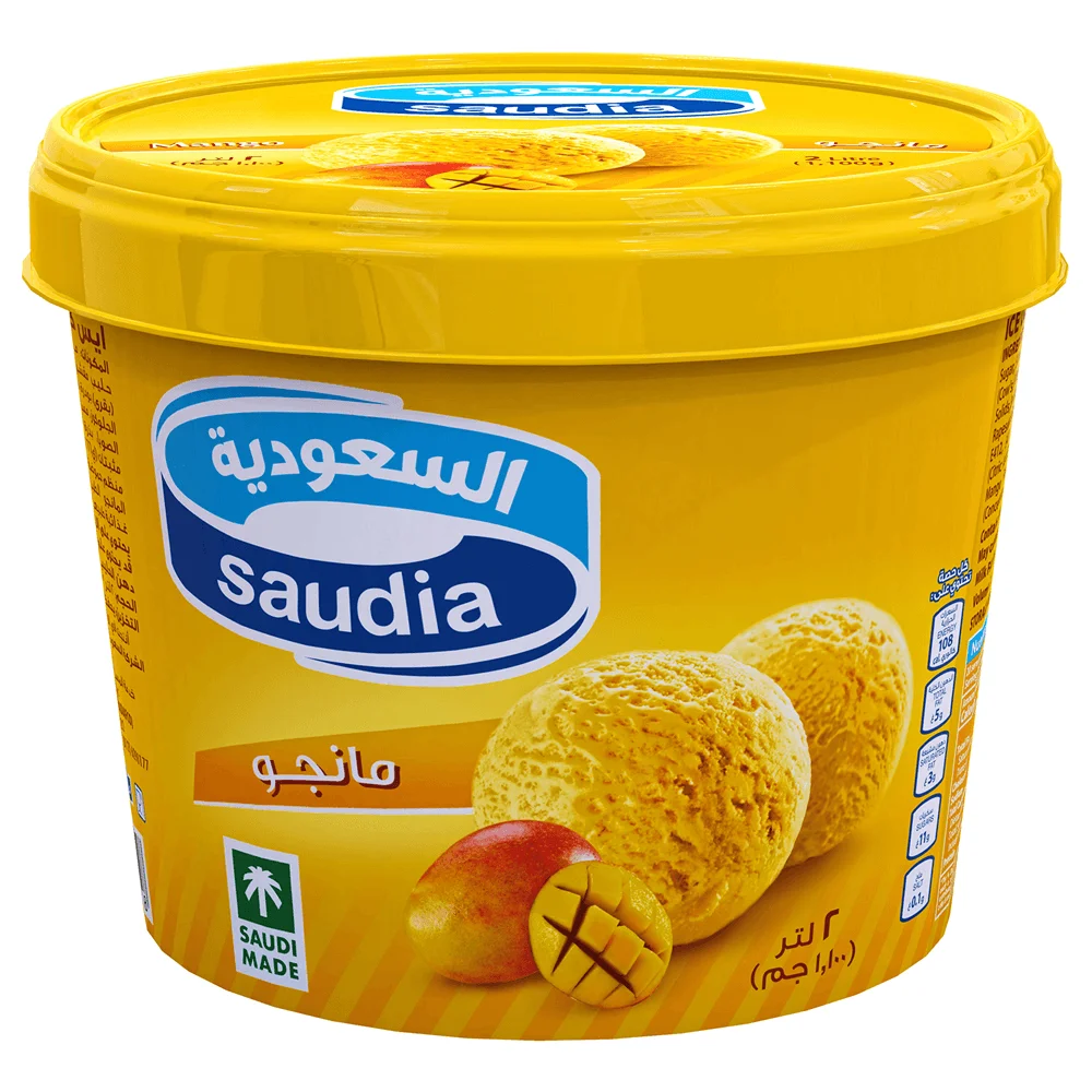 آيس كريم ساوديا مانجو، 2 لتر