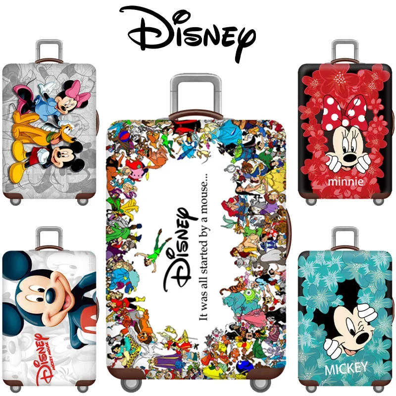 Disney Mickey Luggage Protective Cover Thick Elastic 18-32 Inch Cartoon Suitcase Covers Trolley Cover Travel Luggage Dust Cover