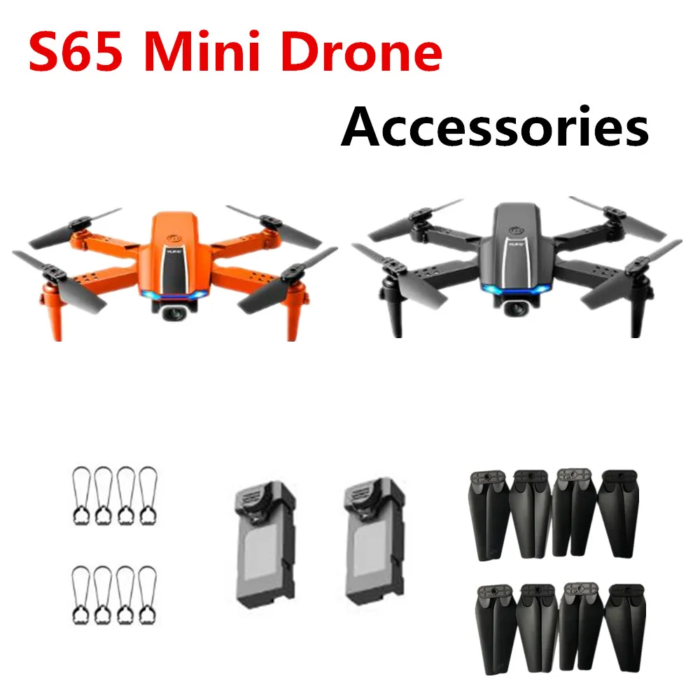 S65 Mini Drone Original Accessories 3.7V 650mAh Battery, Propeller Maple Leaf , For S65 Drone Spare Parts S65 Battery