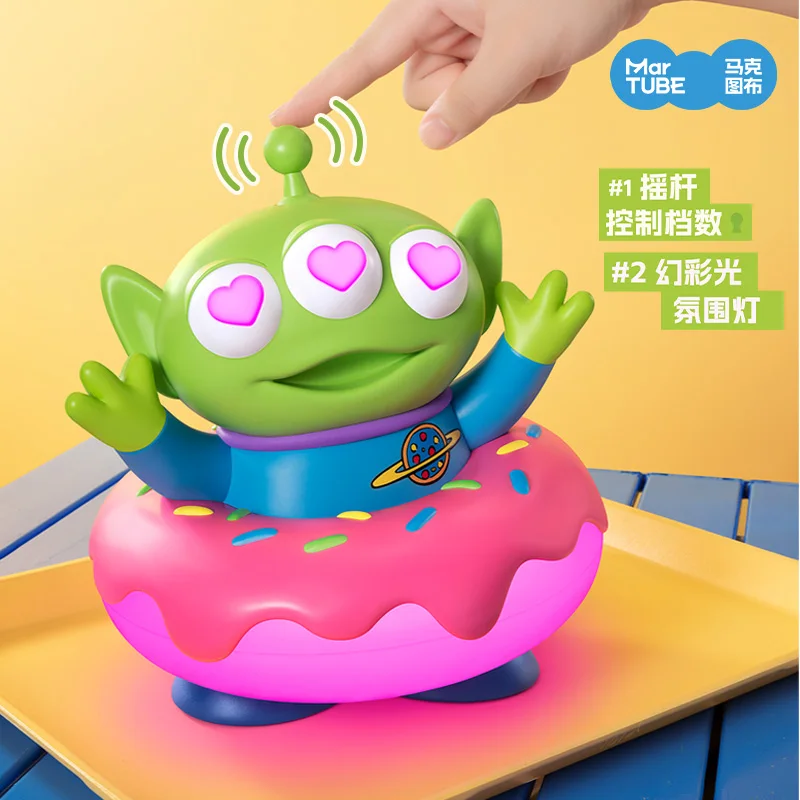 New Genuine Disney Story Alien Night Light Alien Anime Figure Kawaii Model Toy Night Lamp Room Desktop Decor Gift Box For Kids