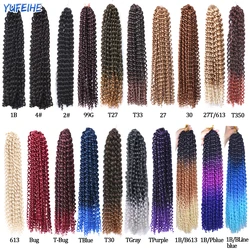 Crochet Hair Passion Twist Hair Synthetic Water Wave Braiding Hair Colored Hairpieces Ombre Ginger Black Afro Curl For Women