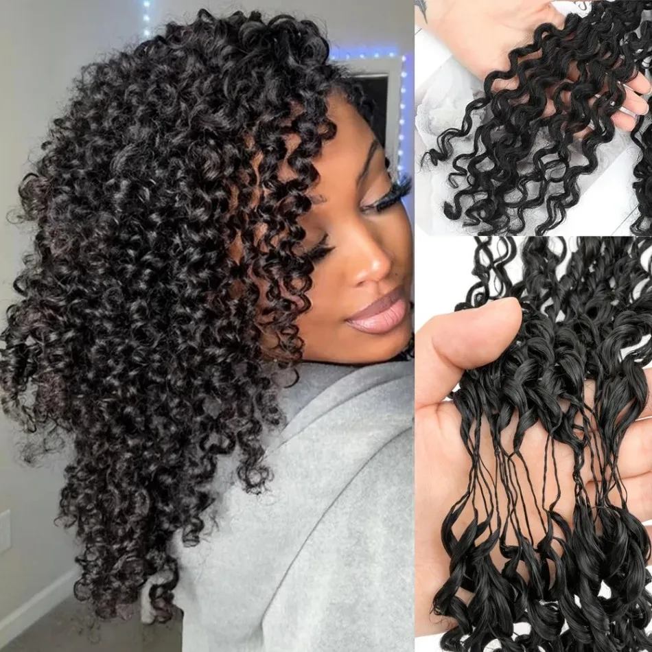 12A Kleine Spiralen Krul Bundels Kinky Krul Crochet Haar Braziliaans Krul Weefsel Diepe Golf Maagdelijk Haarverlenging - afbeelding 2