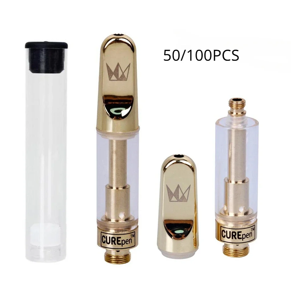 

50/100PCS 510 CUREPEN Cartridge Empty Vape Cartridge 1.0ml Ceramic Coil 510 Thread Wax Atomizer