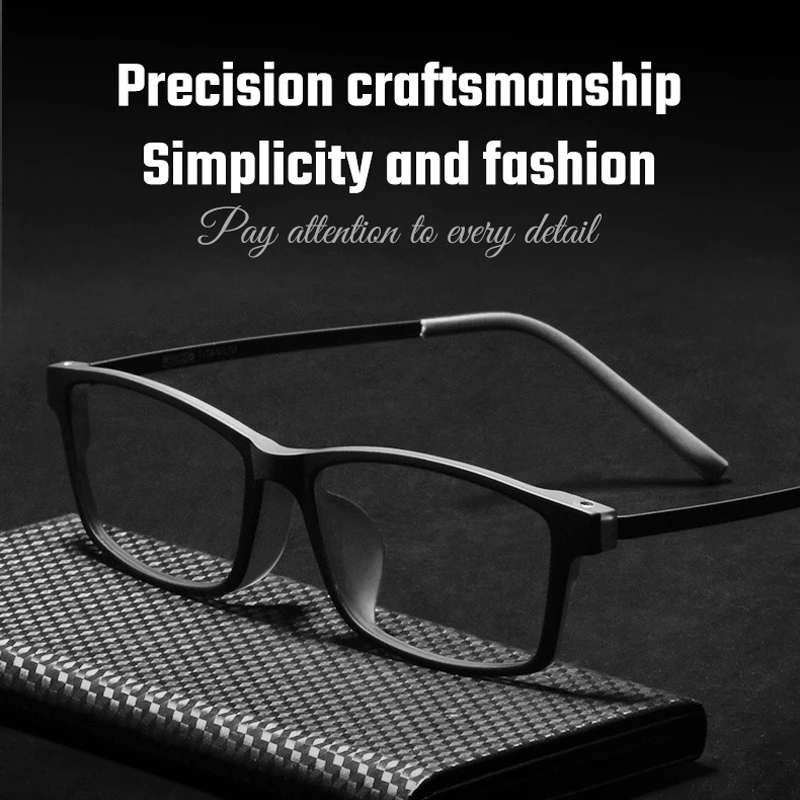 

CAIDERONI Mens Glasses Frames Anti Blue Light Myopia Hyperopia Reading Glasses Titanium Customizable Prescription 2097-1