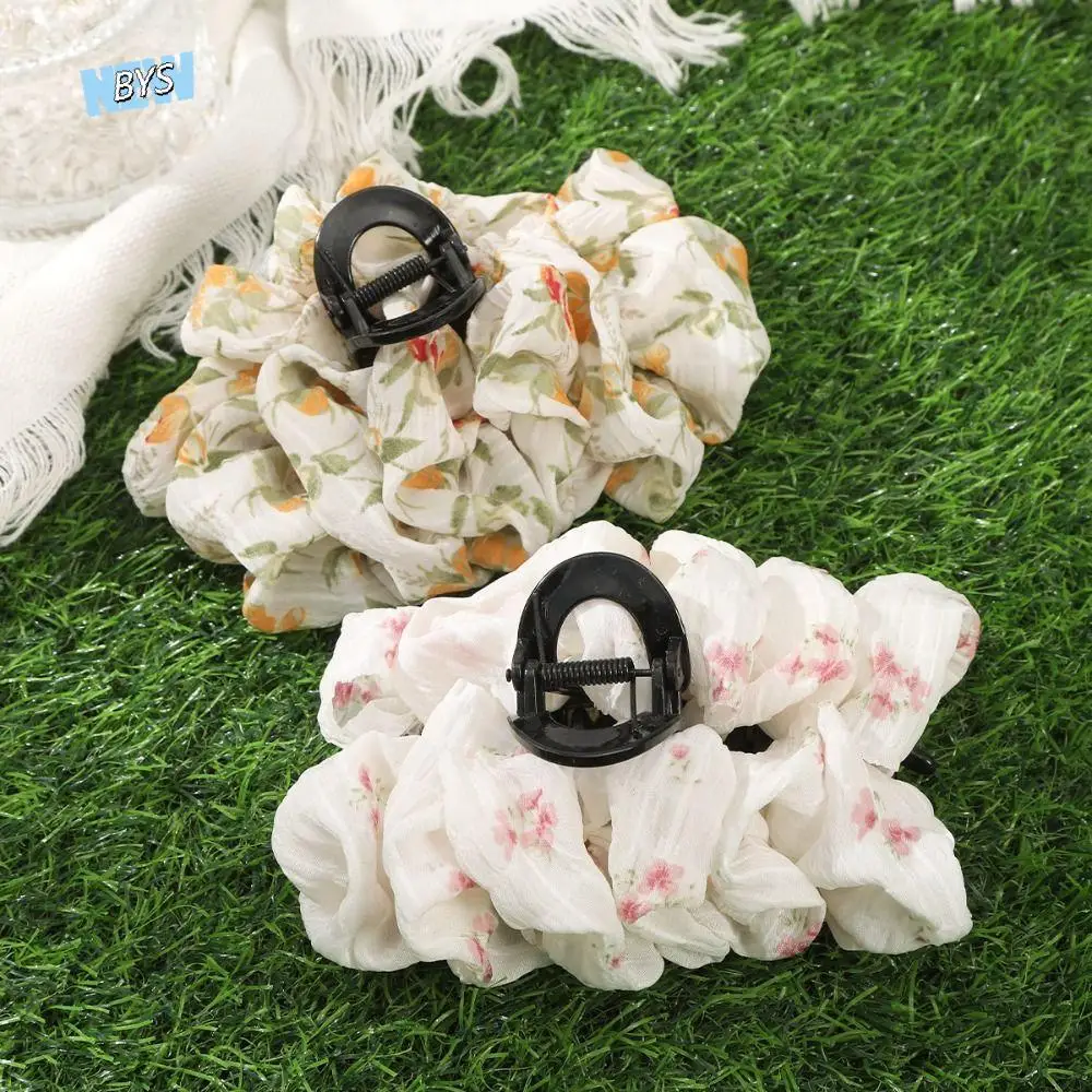 

Bohemia Barrettes Chiffon Floral Hair Claw Large Shark Clip Ponytail Clip Flower Hair Clip Cute Hairpin Headdress Bow Hair Claw