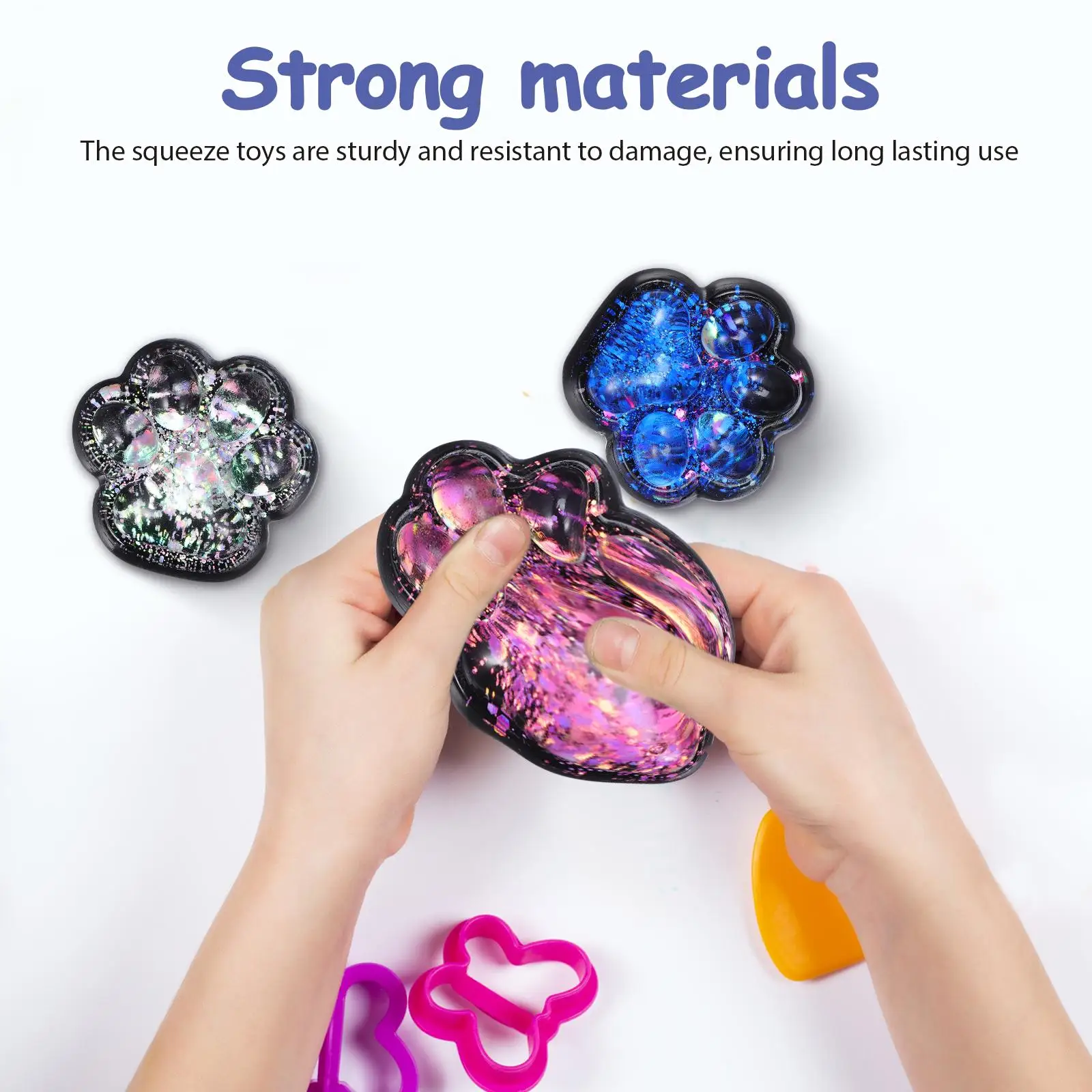 3 قطعة القط الأسود معسر مكتب اللعب اسفنجي للفتيات الحيوان ضغط الاطفال مضحك بسط الكبار الحسية هلام تململ