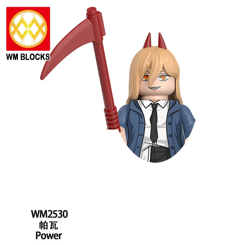 Anime Chainsaw Man Denji Mini-Bausteine Actionfiguren Attack on Titan Charaktere Bauklötze für Spielzeug Geschenke Kinder