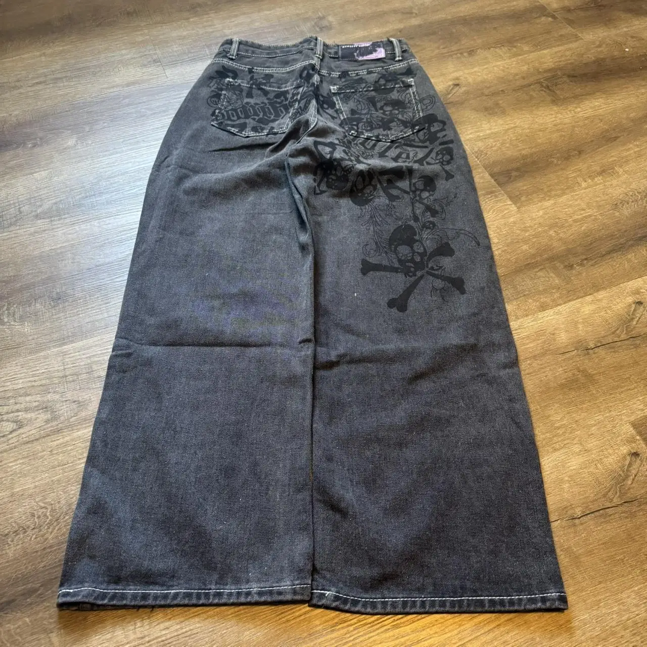 South pole New Retro Jeans Skull Watermark Loose Jeans Men's and