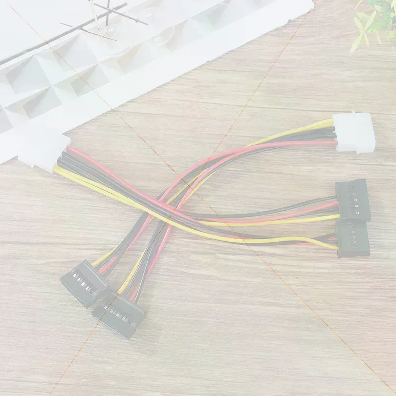 

2Pcs IDE Molex 4 Pin To 2 X SATA Power Cable Serial ATA Y Splitter Hard Driver Dual Extension Cord Adapter Connector