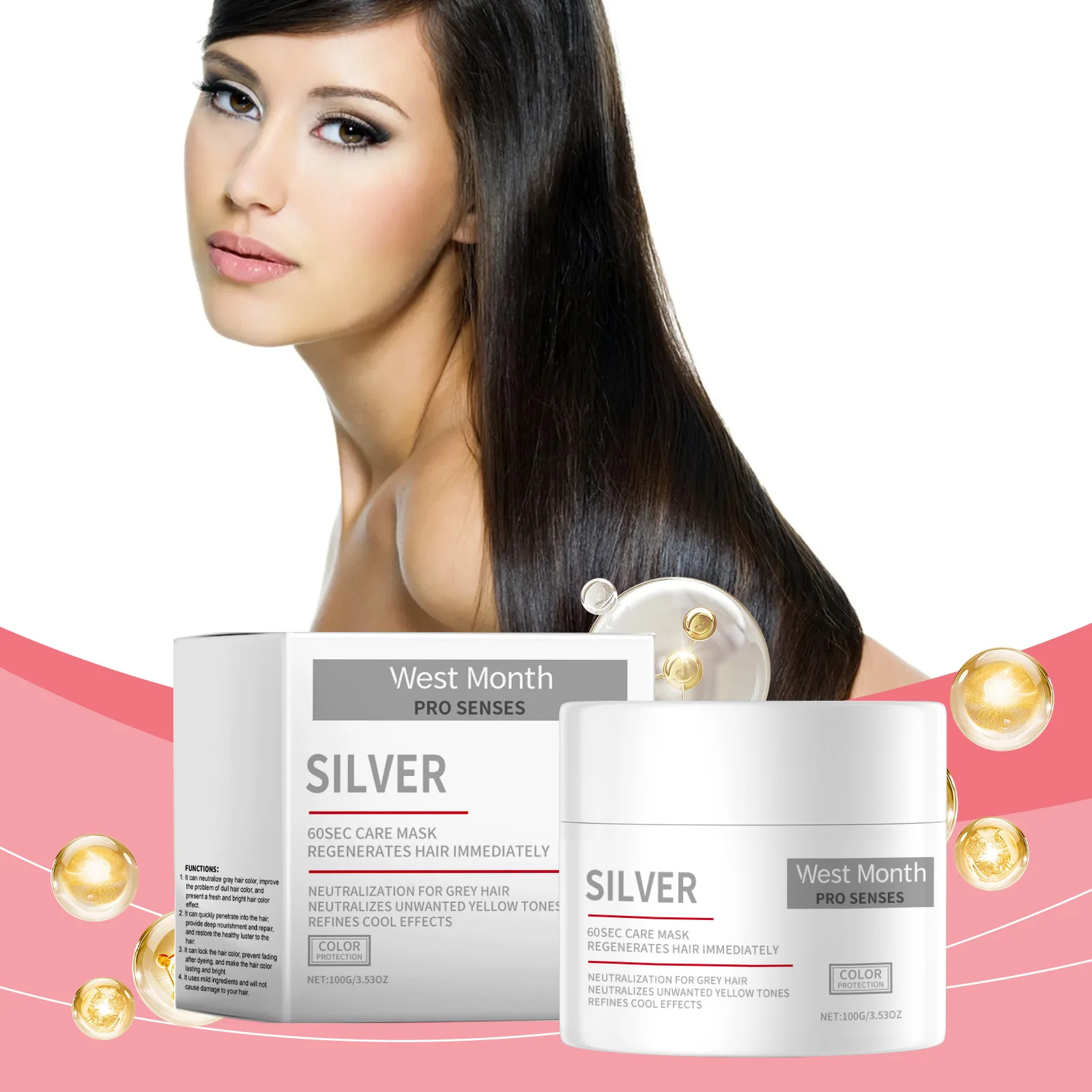 

Hair Care Mask Repair Dry and Frizzy Hair Quality Moisturizing and Smoothing for Beautiful Hairs Deep Repair Damaged Hair