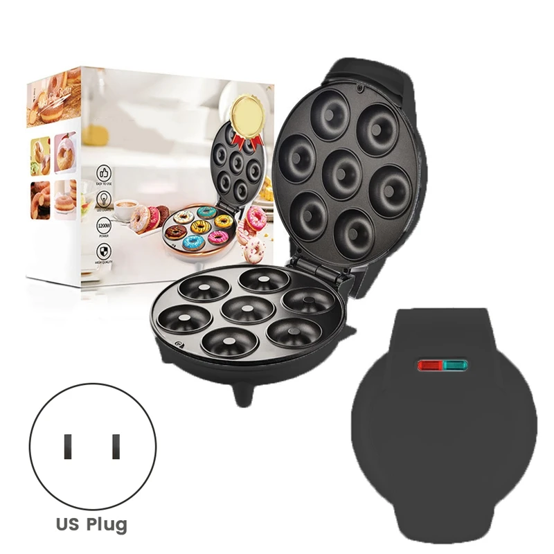 AD24-آلة صنع الدونات الكهربائية الصغيرة غير لاصقة المغلفة الإفطار وجبات خفيفة الحلويات أجهزة المطبخ