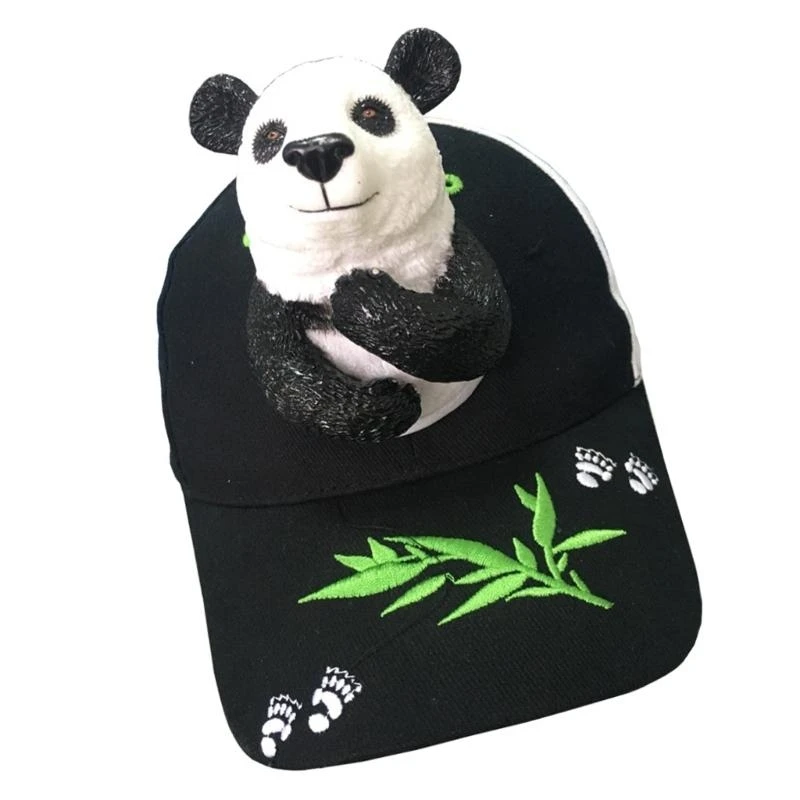 340D Fashionable 3D Panda Theme Baseball Hat for Women Kids Breathable Hat for Outdoor Activity and Family Party Celebration