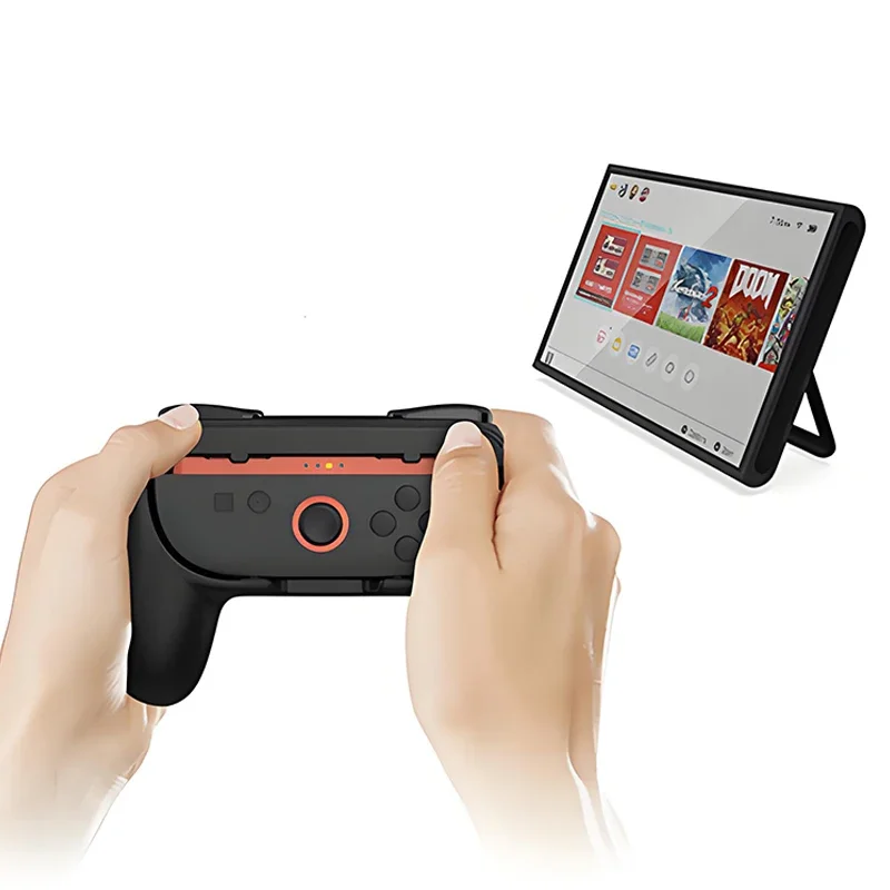 البيانات الضفدع 2 قطعة قبضة للتبديل 2 تحكم Joy con 2 اليسار اليمين JoyCon عصا التحكم حامل اليد لعبة الملحقات