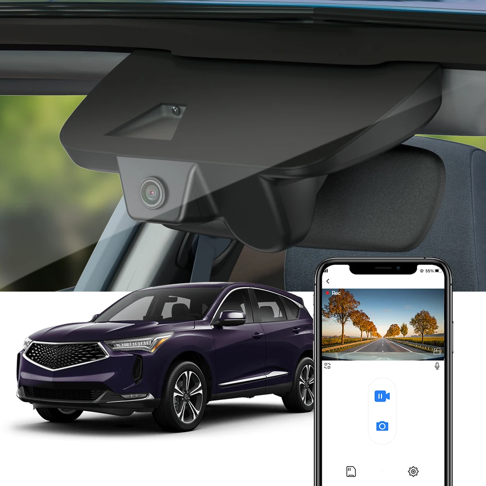 FITCAMX 4K Dash Cam for Acura RDX 2019-2026, Ultra HD Car DVR 2160P with WiFi G-Sensor Loop Recording