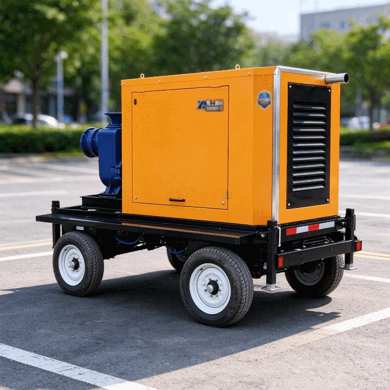 10 Inch Mobile PumpTruck with A Lift Height of 14 M and A Flow Rate of 280 Cubic Meters No Need To Add Water Flood Prevention