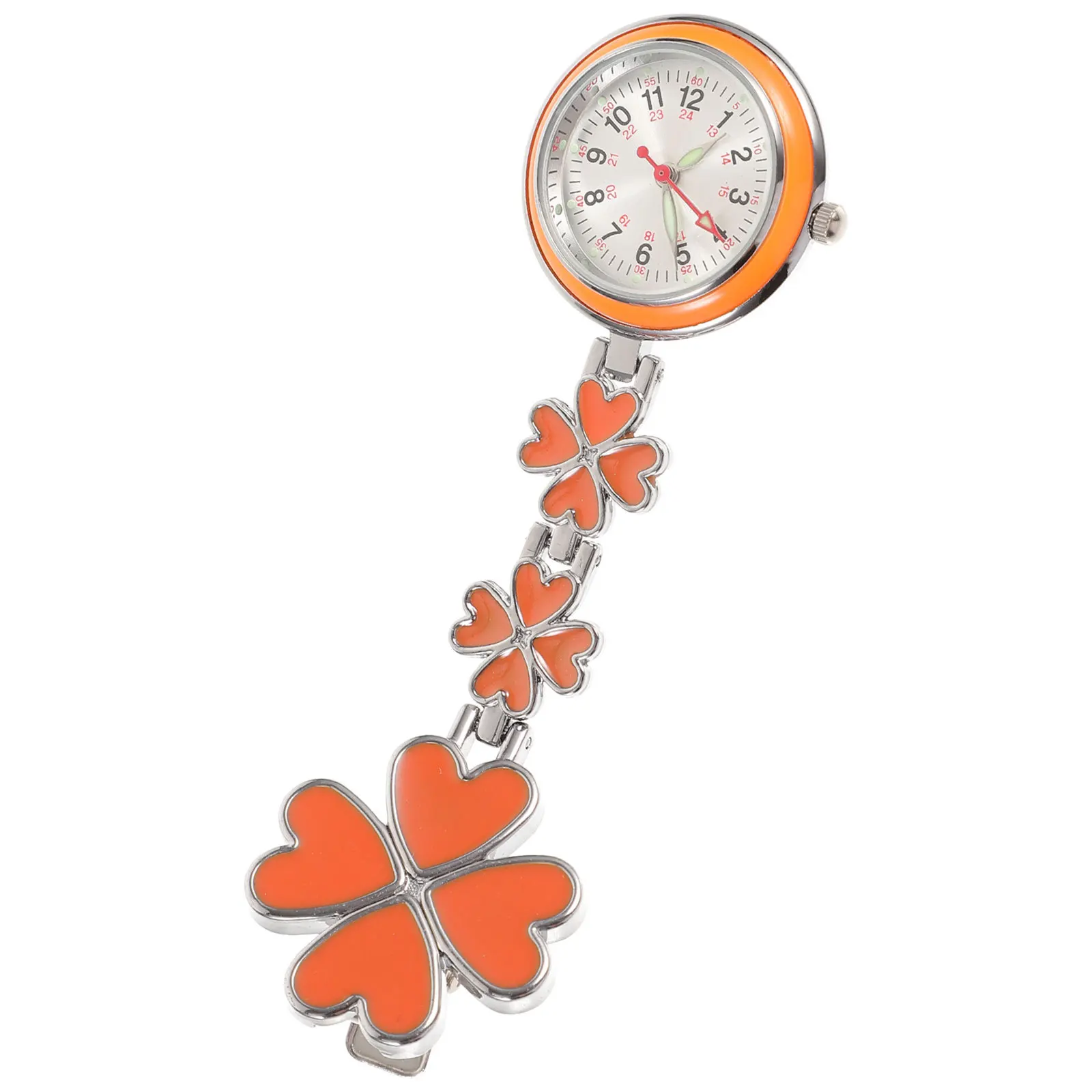 Rose Pattern Hanging Lightweight Nursing Watch For Nurses Doctors Design Accurate Timekeeping Women