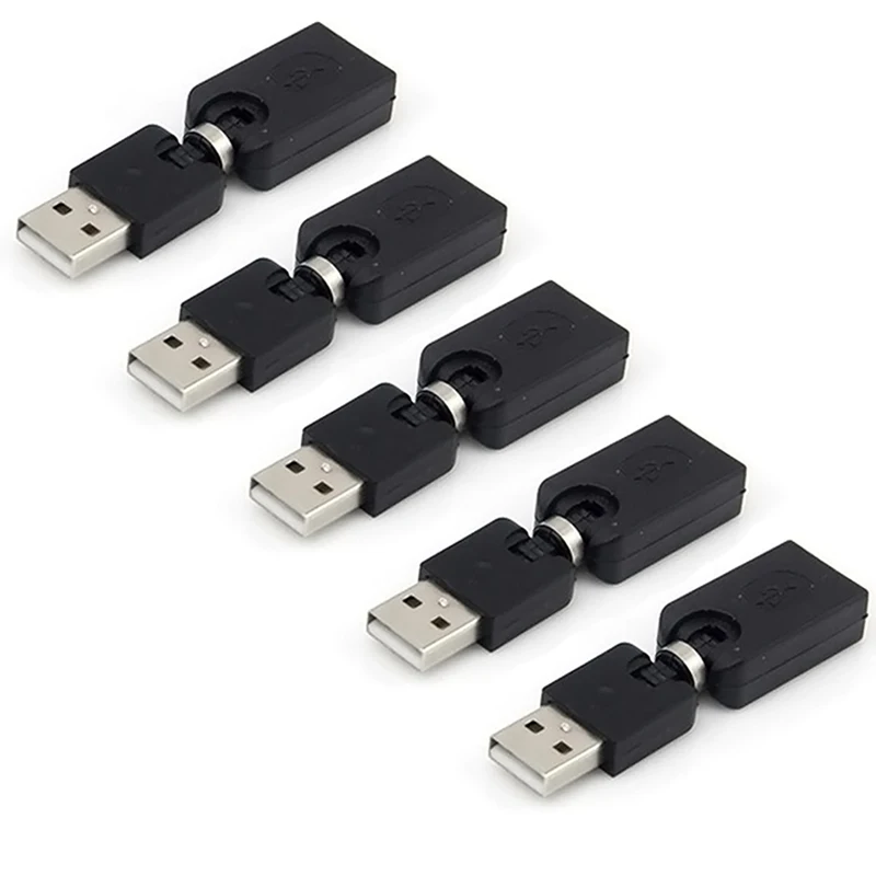 

5PC New USB 2.0 Male To USB Female 360 Degree Rotation Angle Extension cable Adapter Hot new