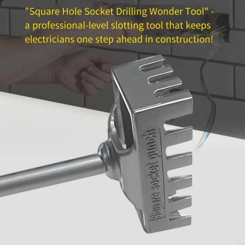 WXTC Square Hole Cutter Drill Bit Tool for 86 Type Socket Electric Box Installation