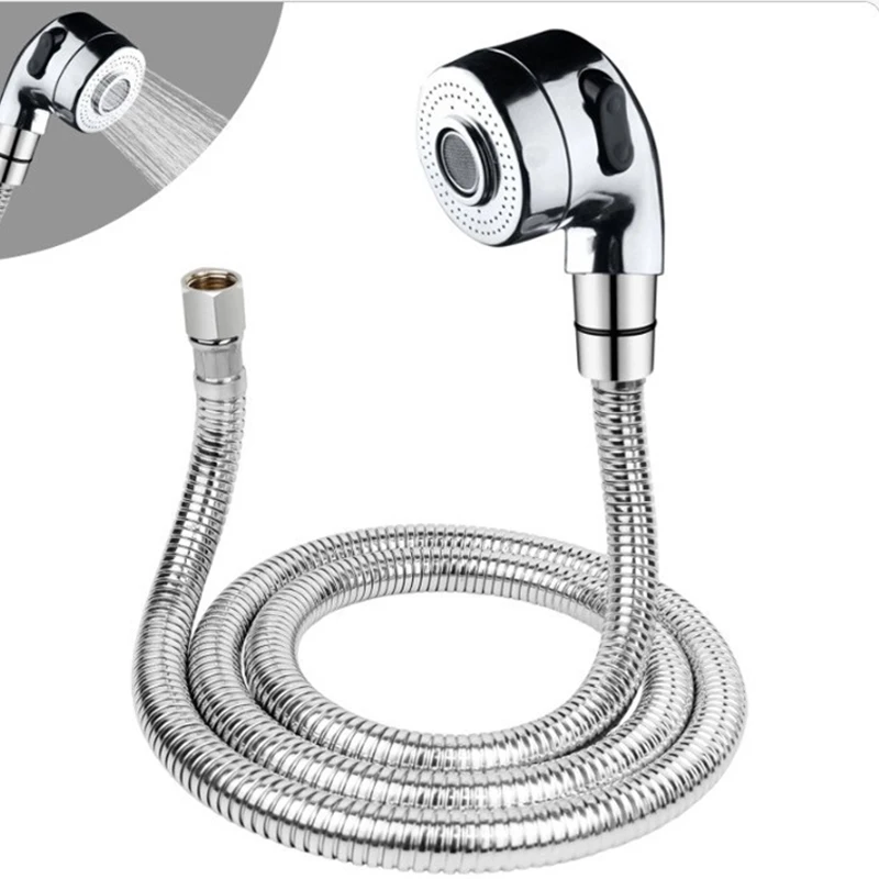 

Salon High Pressure Water Saving Shower Set with 1.2m Hose Handheld Filter Head One Button Water Flow for Beauty Accessories