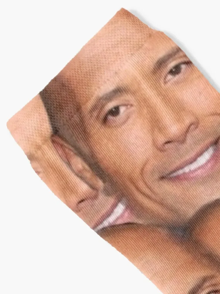 Dwayne johnson funny face ( the rock ) Socks hiphop bright garter Wholesale fashionable Mens Socks Women's