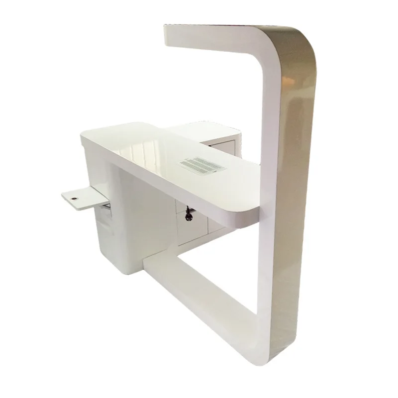 

Modern Style Luxury Nail Table Nail Bar Station Dryer Desk Dust Collector Manicure Led Light Nail Table