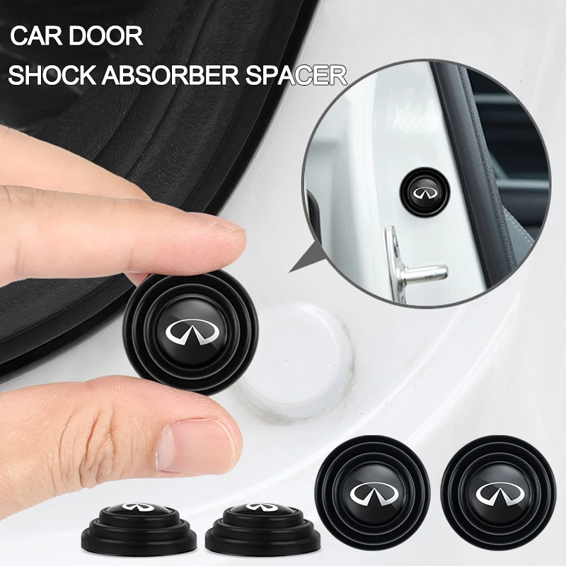 4/8/12 قطعة باب السيارة المضادة للصدمات وسادة مكافحة الضوضاء عازلة طوقا السيارات الداخلية لإنفينيتي Q50 G37 FX30 FX35 Q60 QX50 M37 ESQ JX35 FX #1