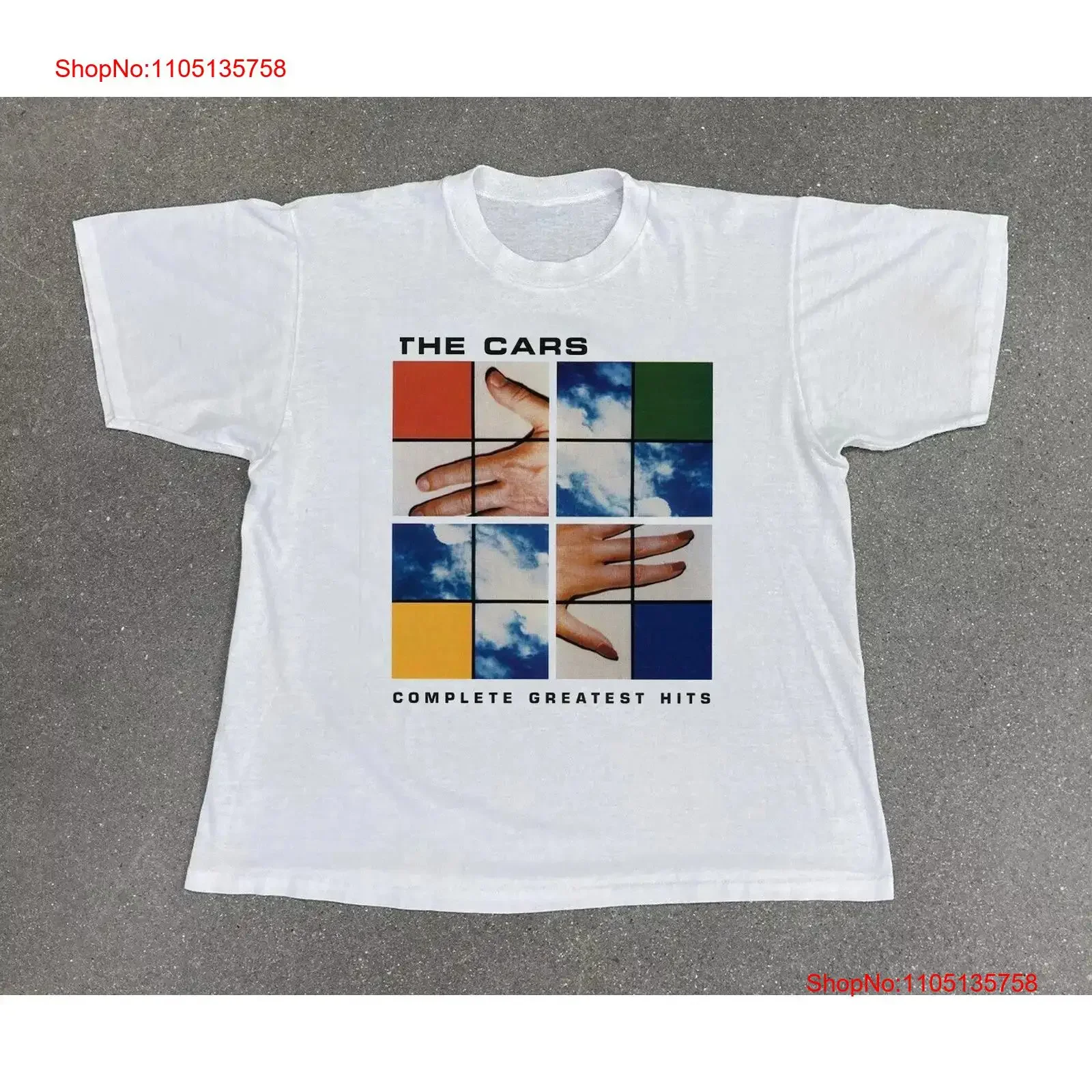 The Cars Complete Greatest Hits Album White Color All Size T Shirt vintage Washed fashion Top For Everyday Wear Versatile