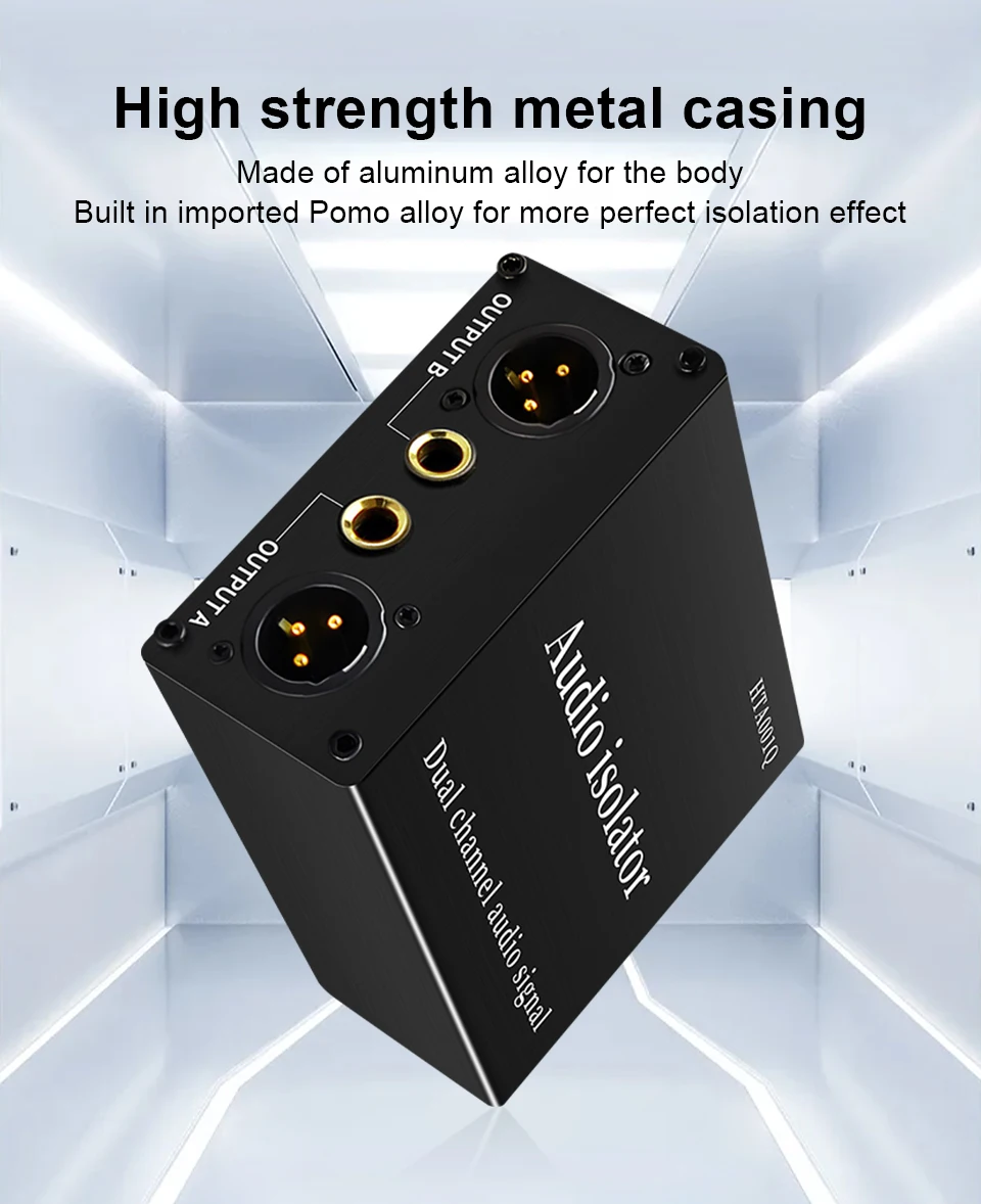 XLR Audio-Isolator Stromstörungsunterdrückung Mixer Mikrofon-Gleichtaktfilter Multifunktionaler Rauschisolator-Messgerät – Detail 9