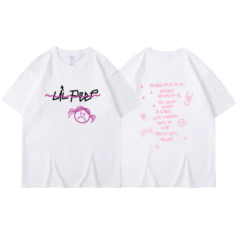 Rapper Lil Peep T Shirt Men Women Fashion T-shirt Cotton Tshirt Kids Hip Hop Tops Tee Music Tshirt Boy Tees Mens Clothing Summer