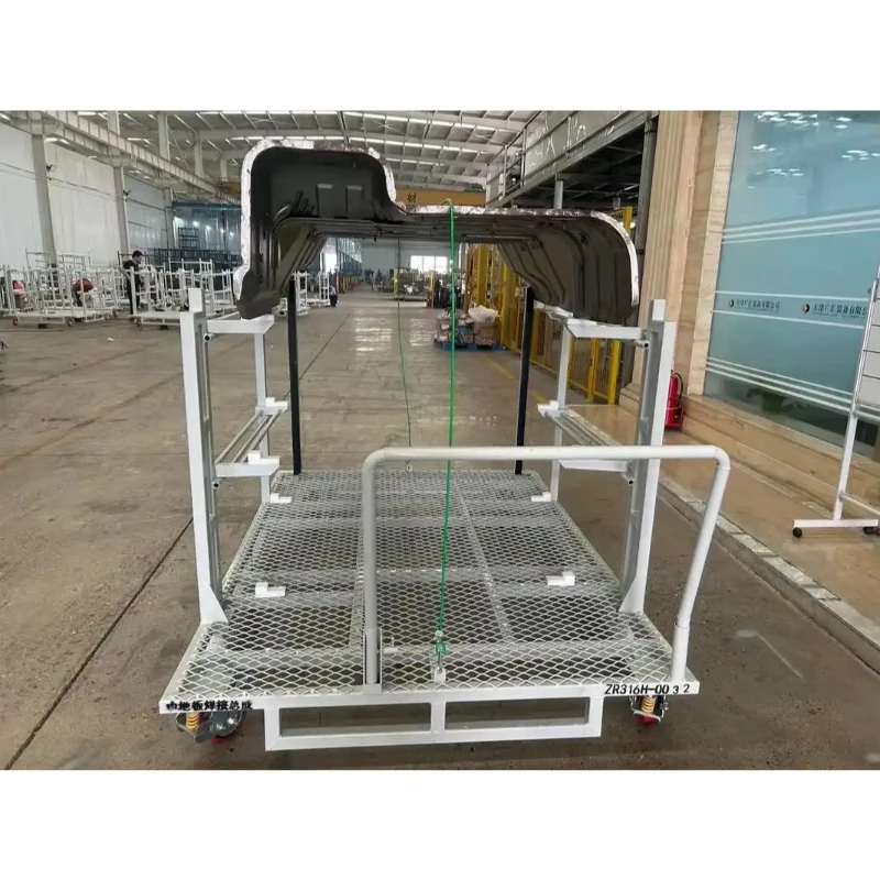 

Heavy Duty Metal Storage Rack 160kg Auto Parts Mobile Cart with Polyurethane Wheels