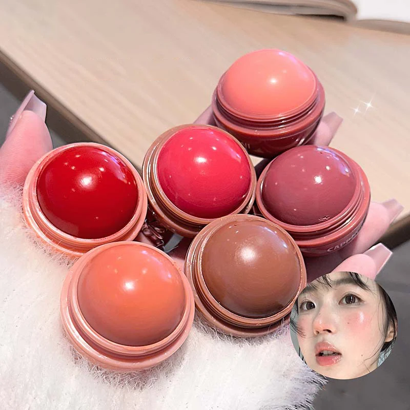 Cappuvini suco blush bola água luz blush iluminando rosto cor fácil multi-uso blush maquiagem adequado para lábios e bochechas