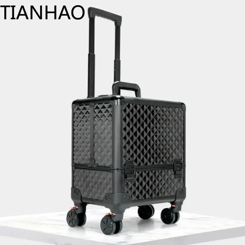 Small Pull Rod Tattoo Semi-permanent Toolbox Professional Micro Plastic Beauty Nail Ciliary Follow Makeup Case Bag