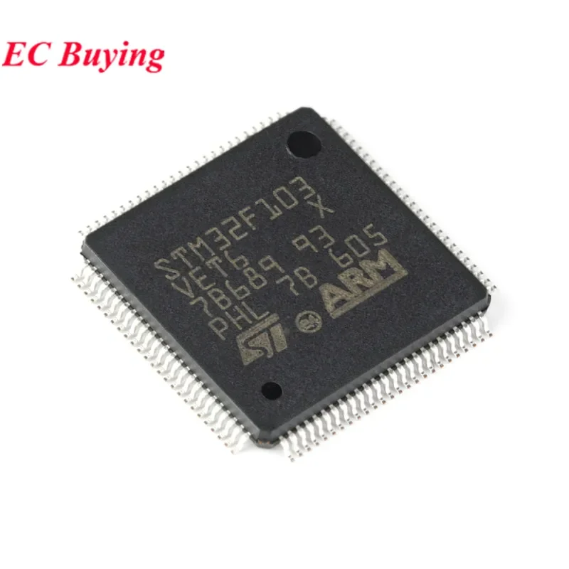 2Pcs/1pc STM32F103VET6 STM32F103 STM32 F103VET6 F103VE STM32F LQFP-100 ARM Cortex-M3 32-bit Microcontroller MCU Chip IC