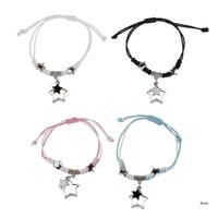 2Pcs Couple Bracelets Set Trendy Matching Bangle Fashionable Harajuku Wrist Chain Jewelry Gift for Him and Her