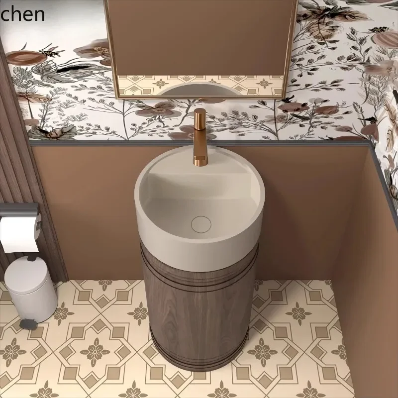a-6- medieval style sink, column, washstand, bathroom, bathroom, integrated floor-to-ceiling retro creativity