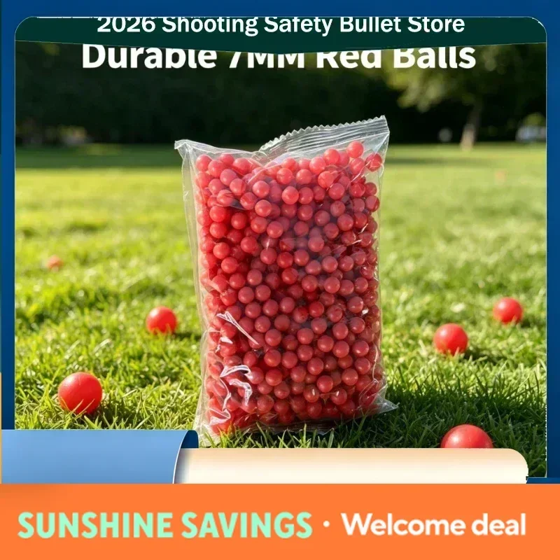 

2030 Cool Kids Safe 7MM Red Soft Elastic Balls Lightweight Outdoor Game Toy Fittings 500Pcs/Bag