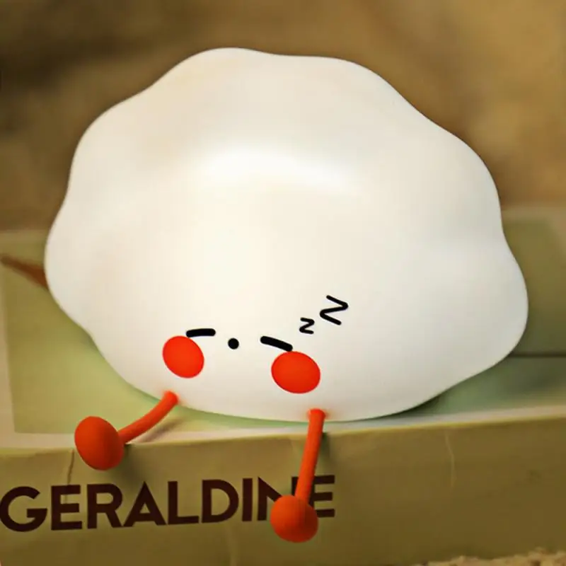 Lámpara de silicona, luz suave y cálida, luz Led de dos colores, luz nocturna, carga de batería, bolas de masa de vida, luz para dormir, iluminación Pat Light