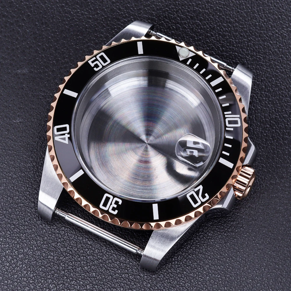 40mm SUB Gmt retrofitting Watch Case For NH34 NH35 NH36 NH38 NH72 Miyota8215 ETA 2824 PT5000 Automatic Movt 28.5mm Dial Sapphire