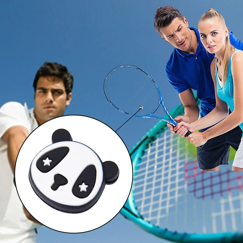 テニスラケットショックアブソーバー新しいかわいい漫画動物耐衝撃シリコーンスカッシュラケットダンパースポーツアクセサリー