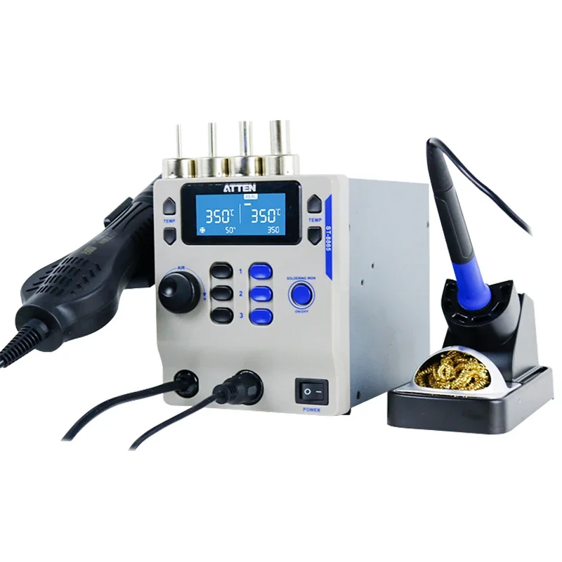 ATTEN ST8865 2 In 1Temperature Adjustable Hot Air Gun Soldering Iron desoldering stations BGA PCB SMD Rework soldering station