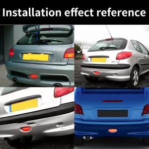 1PC 6351K5 LED Rear Shockage Running Light Kit Fog For Peugeot 206 Hatch/206 CC/206 SW/206 GTI RED CARS STYLE ACCESSORIES 12 Main Sales Led Leding Lantern Peugeot 206 - №6