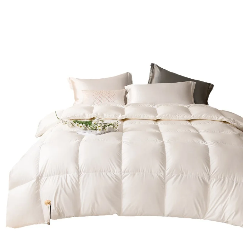 

Cotton silent down quilt, white goose down warm winter quilt, spring and autumn