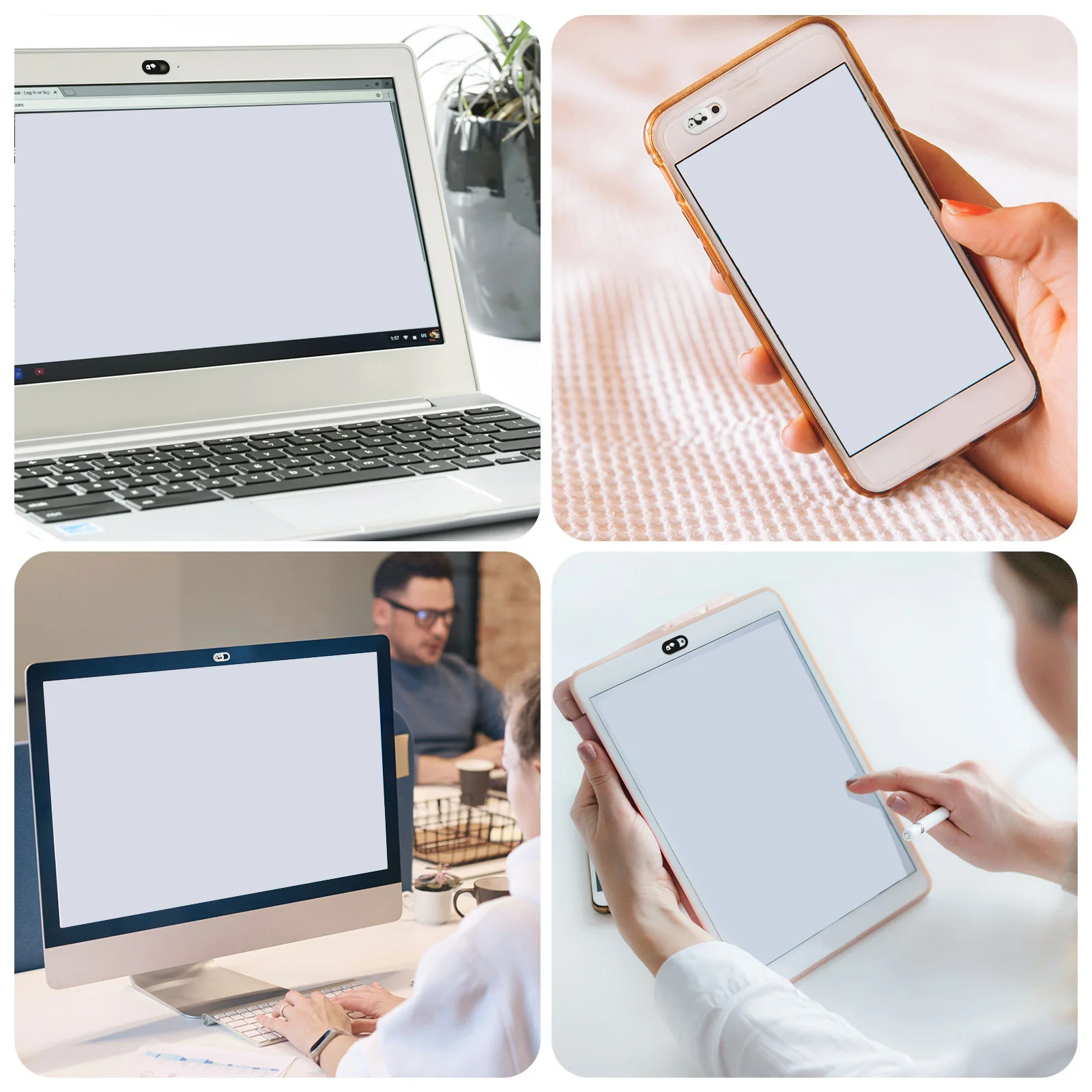 

12Pcs Laptop Webcam Covers Plastic Sliding Camera Privacy Covers Phone Camera Lens Protector Slider Webcam Cover