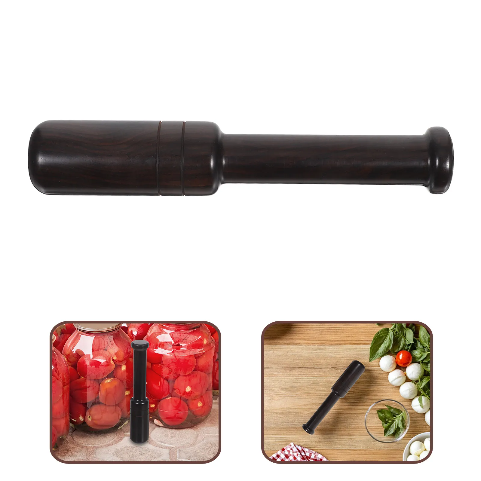 Handpolished Wooden Sauerkraut Pounder Fermentation Tamper for Cabbage Pickled Vegetables Smooth Splinter Free Vegetable Press