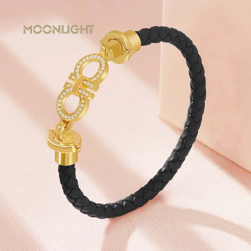 

Luxury Classic Design Round Bracelet for Women Genuine Braided Leather Bracelet Female Jewelry Gift Fashion Accessories 9 Colors