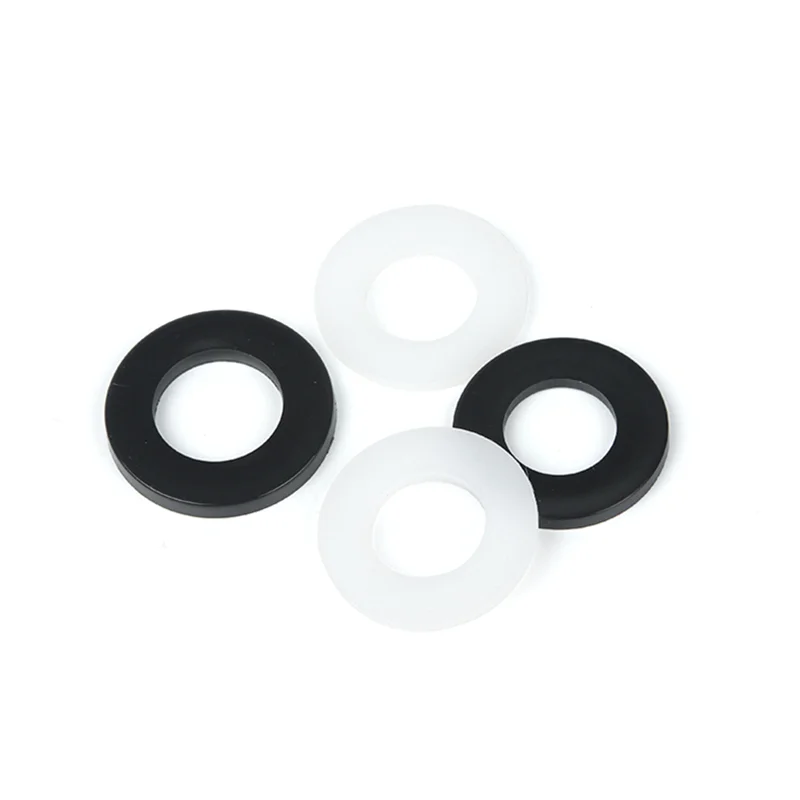 White Black Nylon Plastic Flat Washer M2 M2.5 M3 M4 M5 M6 M8 M10 M12 M14 M16 M18 M20 M22 M24 Insulation Seals Spacer Gasket Ring